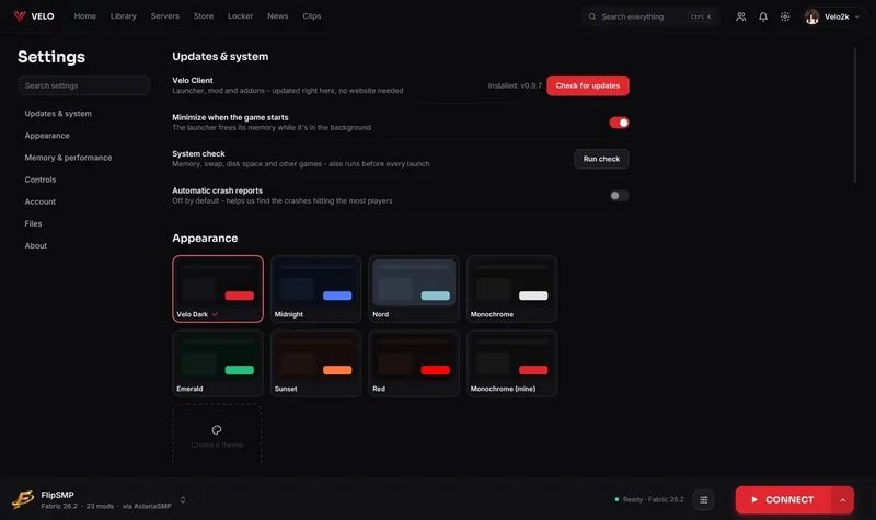 Launcher settings