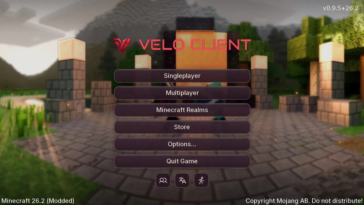 Sunset theme title screen