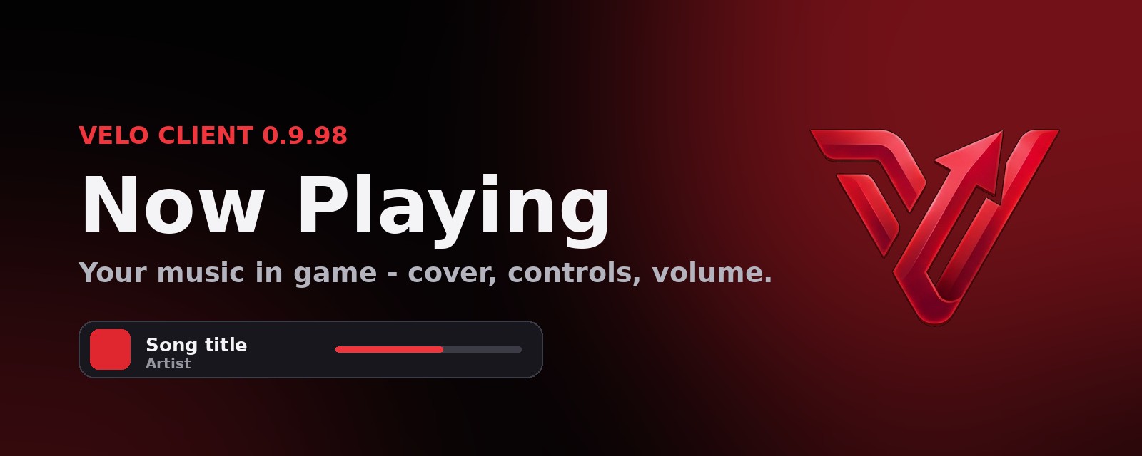 Velo Client 0.9.98: Now Playing